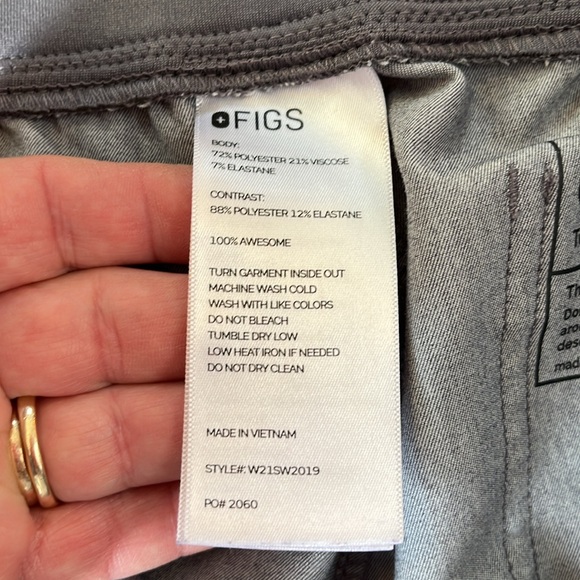 Figs Yola Skinny Scrub Pants Grey Size Medium Style W21SW2019 - Picture 4 of 9